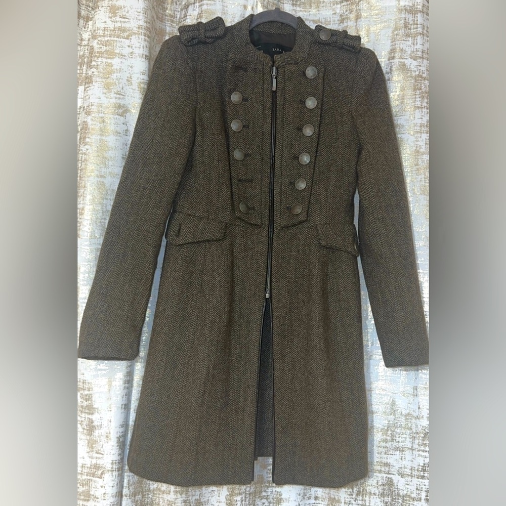 Zara Woman Dark tweed Wool Blend